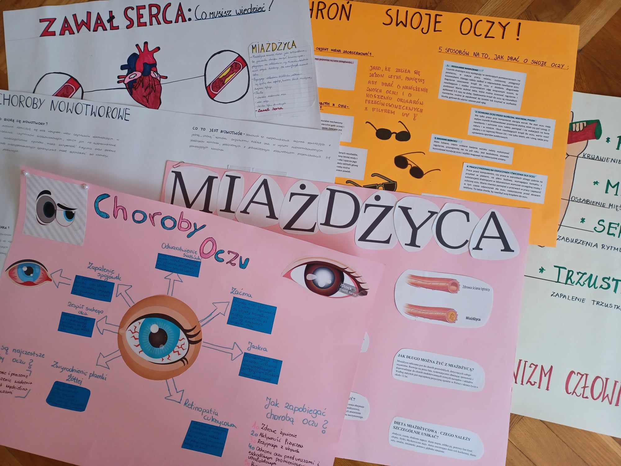 plakaty wykonane przez uczniów