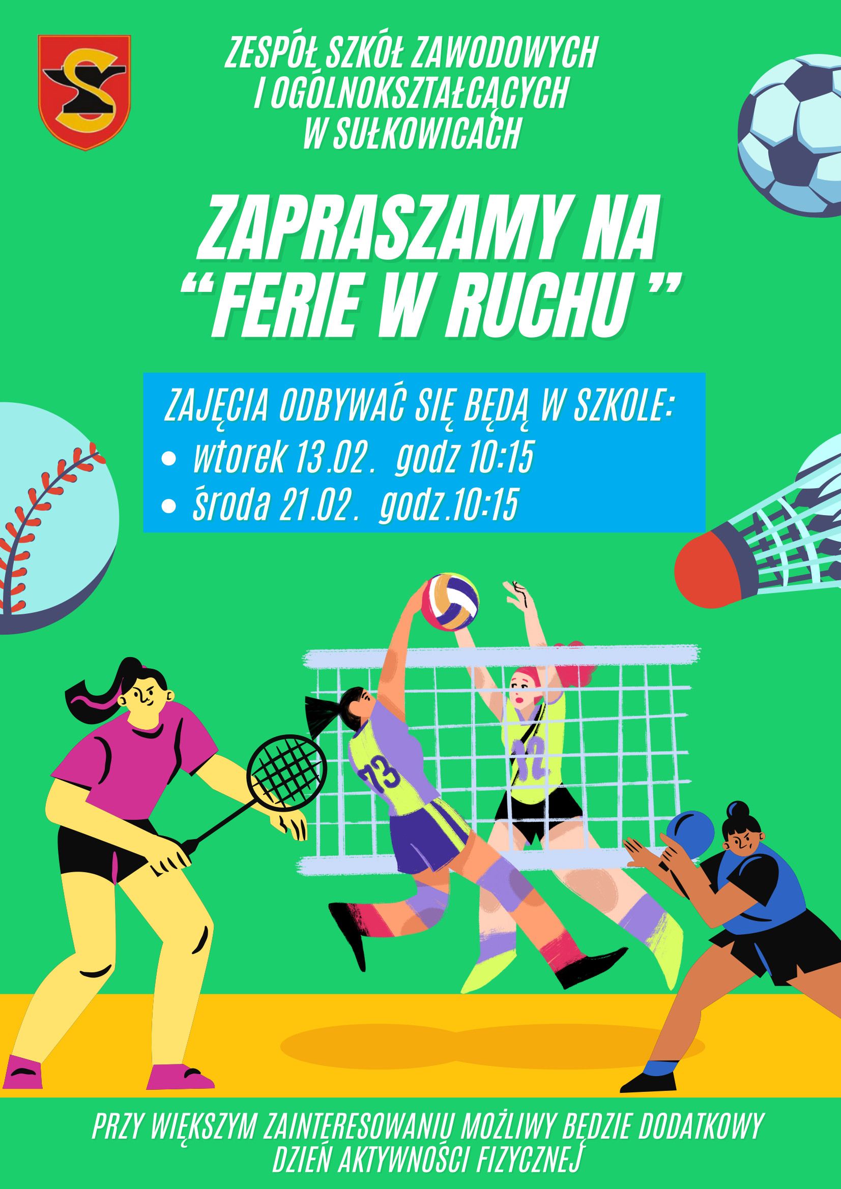 Zajęcia sportowe FERIE 2024