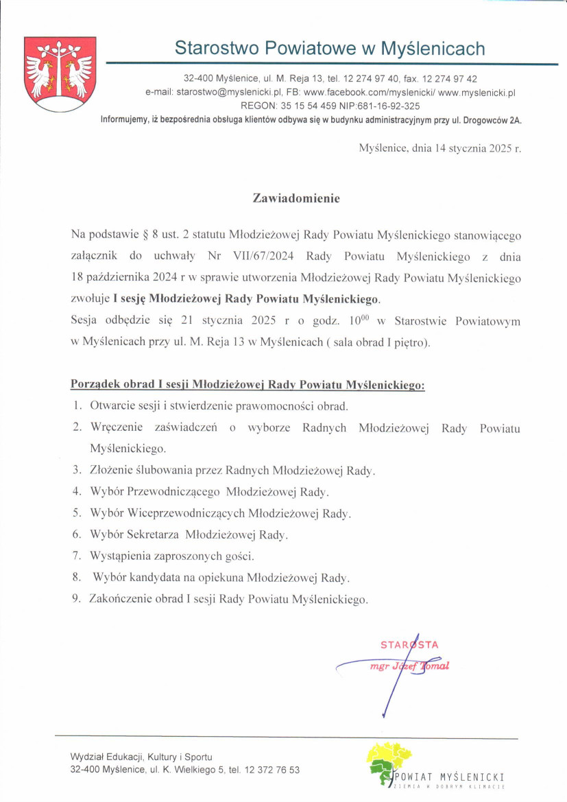 zawiadomienie